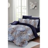 MONOHOME Çift Kişilik 3D Nevresim Takımı Pamuk Saten Blue Leopard 200x220, MONOHOME67304