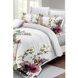 MonoHome Çift Kişilik ( Lastikli Çarşaflı ) %100 Pamuk Saten Nevresim Takımı Flower Show monohome62446