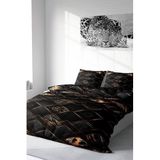 MONOHOME Çift Kişilik Nevresim Takımı Özel Dokuma Pamuk Saten 3D Digital Black Suite, monohome1400HF