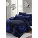 MONOHOME Çift Kişilik Nevresim Takımı Özel Dokuma Pamuk Saten 3D Digital Blue Night, monohome18795HF