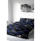 MONOHOME Çift Kişilik Nevresim Takımı Özel Dokuma Pamuk Saten 3D Digital Blue Suite, monohome18795HF