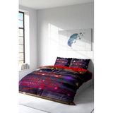 MONOHOME Çift Kişilik Nevresim Takımı Özel Dokuma Pamuk Saten 3D Digital Lacivert, monohome4784HF