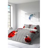 MONOHOME Çift Kişilik Nevresim Takımı Özel Dokuma Pamuk Saten 3D Digital Ladybug Naturel, monohome4494HF