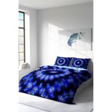 MONOHOME Çift Kişilik Nevresim Takımı Özel Dokuma Pamuk Saten 3D Digital Mavi Damask, monohome2476HF