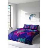 MONOHOME Çift Kişilik Nevresim Takımı Özel Dokuma Pamuk Saten 3D Digital Palm Color Lacivert, monohome2315HF