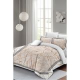 MONOHOME Çift Kişilik Nevresim Takımı Özel Dokuma Pamuk Saten 3D Digital Pink Marble, monohome3409HF