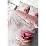 MONOHOME Çift Kişilik Nevresim Takımı Özel Dokuma Pamuk Saten 3D Digital Wildrose Pembe, monohome4982HF