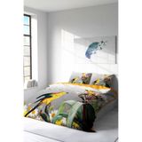 MONOHOME Çift Kişilik Nevresim Takımı Özel Dokuma Pamuk Saten 3D Digital Yellow Parrot, monohome9055HF
