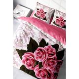 MONOHOME Çift Kişilik Nevresim Takımı Pamuk Saten 3D Dijital Roses Baskılı, monohome4715