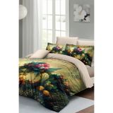MONOHOME Çift Kişilik Pamuk Saten Art Flower Nevresim Takımı, monohome67014