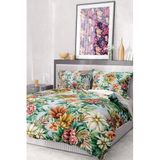 MONOHOME Çift Kişilik Pamuk Saten Lastikli Çarşaf Nevresim Takımı - 3D Daisy Koleksiyonu, premium0989