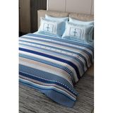 MONOHOME Çift Kişilik Pike Takımı Jakar Dokuma Mavi 220x240 cm, monohome34092