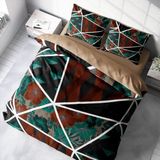 Monohome Dark Flowers 3D Pamuk Saten Çift Kişilik 200x220 cm Nevresim Takımı