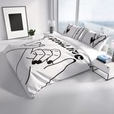 Monohome Darling 3D Renkli Çift Kişilik 200x220 cm Nevresim Takımı