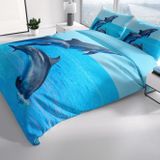 Monohome Dolphin 3 3D Pamuk Saten Çift Kişilik 200x220 cm Nevresim Takımı