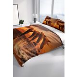 Monohome Dolphin1 3D Renkli Çift Kişilik 200x220 cm Nevresim Takımı