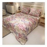 Monohome Flowers Coverlet Jakar Dokuma Pamuklu 3D Dijital Baskı Pike Takım