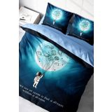 Monohome Gece Mottom 3D Pamuk Saten Renkli Çift Kişilik 200x220 cm Nevresim Takımı