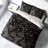 Monohome Gold Cube 3d Pamuk Saten Çift Kişilik Nevresim Takımı