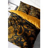 Monohome Gold Leaves Klasik Renkli Çift Kişilik 200x220 cm Nevresim Takımı