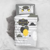 Monohome Gray Love 3D Pamuk Saten Bebek 100x150 cm Nevresim Takımı