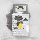 Monohome Gray Love 3D Pamuk Saten Bebek Nevresim Takımı