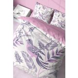 Monohome GrayPink 3D Pamuk Saten Çift Kişilik 200x220 cm Nevresim Takımı
