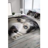 Monohome Husky 3D Renkli Çift Kişilik 200x220 cm Nevresim Takımı