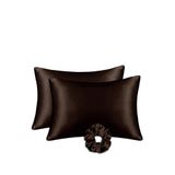 MONOHOME İpek Saten Yastık Kılıfı 2'li Set 50x70cm Kahverengi, monohome41748