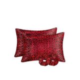 MONOHOME İpek Saten Yastık Kılıfı 2'li Set 50x70cm Leopar Desenli, monohome841755
