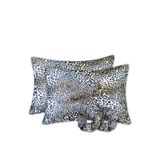 MONOHOME İpek Saten Yastık Kılıfı 2'li Set 50x70cm Mavi Leopar Desenli, monohome841755