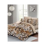 MonoHome KING SIZE %100 Pamuk Saten Çift Kişilik Nevresim Takımı Drawing Leopard monohome67816