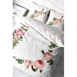 MONOHOME King Size Çiçek Desenli Beyaz Çift Kişilik Nevresim Takımı 220x240cm, monohome50054