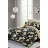 MONOHOME King Size Çiçek Desenli Nefti Nevresim Takımı 3D Pamuk Saten 220x240cm, monohome44985