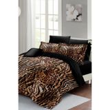MONOHOME King Size Çift Kişilik Pamuk Saten 3D Zebra Nevresim Takımı, monohome43551