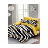 MONOHOME King Size Çift Kişilik Zebra Feather Pamuk Saten Nevresim Takımı 220x240cm, monohome42837