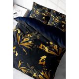 MONOHOME King Size Gold Leaf 3D Pamuk Saten Çift Kişilik Nevresim Takımı, monohome47146