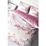 MonoHome Kıng Sıze Kiraz Çiçeği 3d Pamuk Saten Çift Kişilik Nevresim Takımı 220x240cm