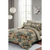 MONOHOME King Size Mistique Flowers 3D Pamuk Saten Nevresim Takımı 220x240cm, monohome44596