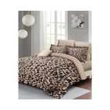 MONOHOME King Size Pamuk Saten Leopar Desenli Nevresim Takımı 220x240cm, monohome67854