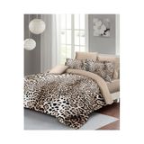 MONOHOME King Size Pamuk Saten Leopar Desenli Nevresim Takımı 220x240cm, monohome67878