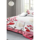 MONOHOME King Size Sevgililer Günü Çift Kişilik Nevresim Takımı Beyaz 220x240cm, monohome43292