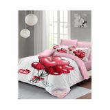 MONOHOME King Size Sevgililer Günü Çift Kişilik Nevresim Takımı Kırmızı 220x240cm, monohome43209