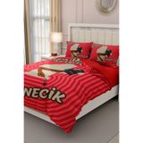 MONOHOME King Size Sevgililer Günü Çift Kişilik Nevresim Takımı Pamuk Saten 220x240cm, monohome42875
