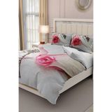 MONOHOME King Size Sevgililer Günü Çift Kişilik Nevresim Takımı Pamuk Saten 220x240cm, monohome42912