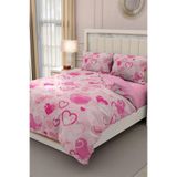 MONOHOME King Size Sevgililer Günü Çift Kişilik Nevresim Takımı Pamuk Saten 220x240cm, monohome42974