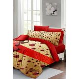 MONOHOME King Size Sevgililer Günü Çift Kişilik Nevresim Takımı Pamuk Saten 220x240cm, monohome43490