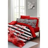 MONOHOME King Size Sevgililer Günü Çift Kişilik Nevresim Takımı Pamuk Saten, monohome43483