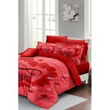 MONOHOME King Size Sevgililer Günü Çift Kişilik Nevresim Takımı Pamuk Saten You&me, monohome43537