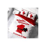 MONOHOME King Size Sevgililer Günü Pamuk Saten Çift Kişilik Nevresim Takımı, monohome45081